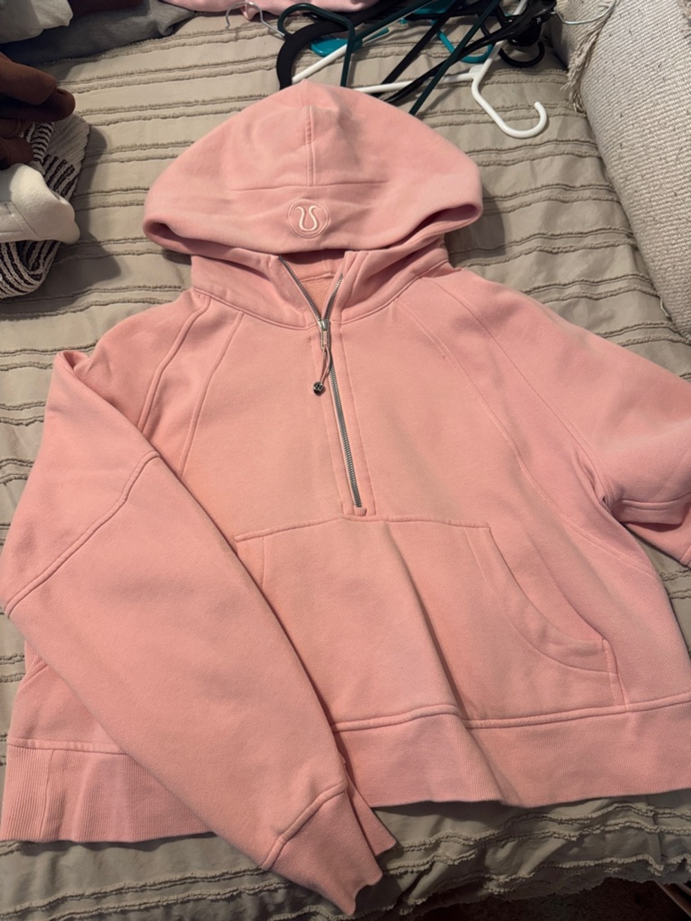 lululemon athletica Blush Pink Half-Zip Hoodie